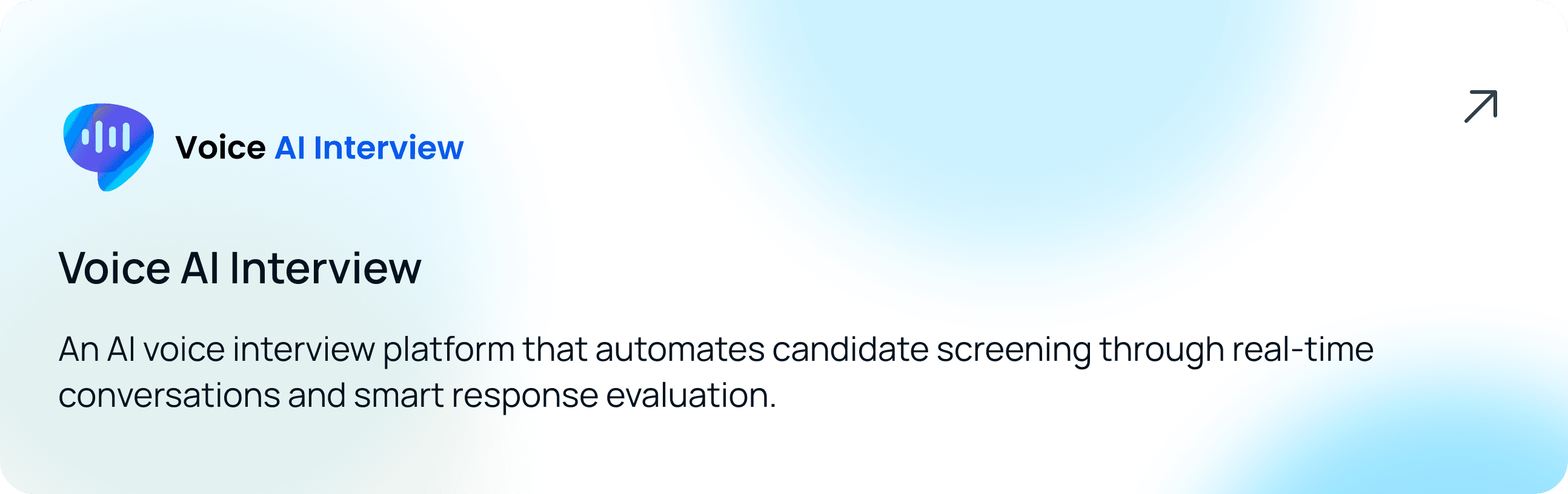Voice AI Interview case study hover preview